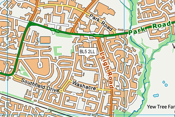 BL5 2LL map - OS VectorMap District (Ordnance Survey)