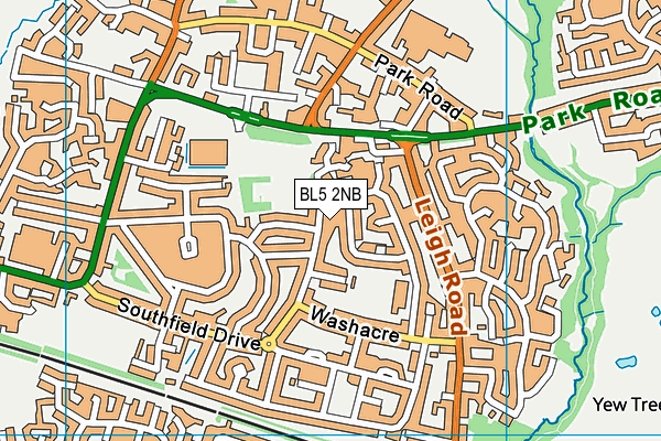 BL5 2NB map - OS VectorMap District (Ordnance Survey)