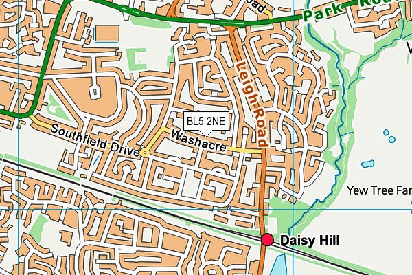 BL5 2NE map - OS VectorMap District (Ordnance Survey)