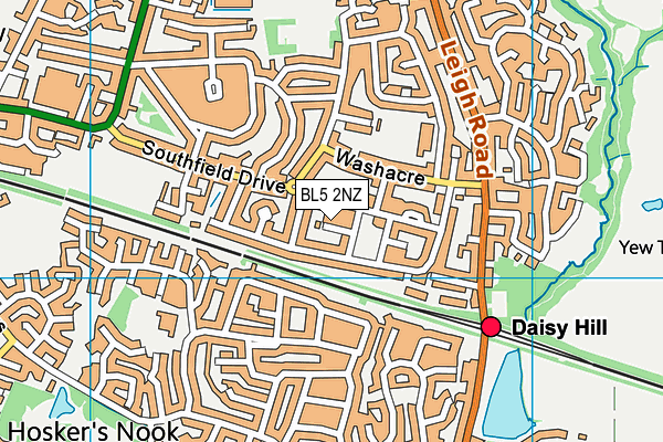 BL5 2NZ map - OS VectorMap District (Ordnance Survey)