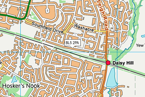 BL5 2PA map - OS VectorMap District (Ordnance Survey)