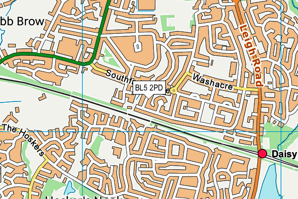 BL5 2PD map - OS VectorMap District (Ordnance Survey)