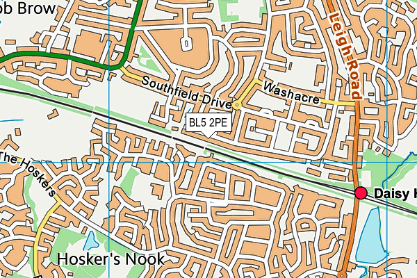 BL5 2PE map - OS VectorMap District (Ordnance Survey)