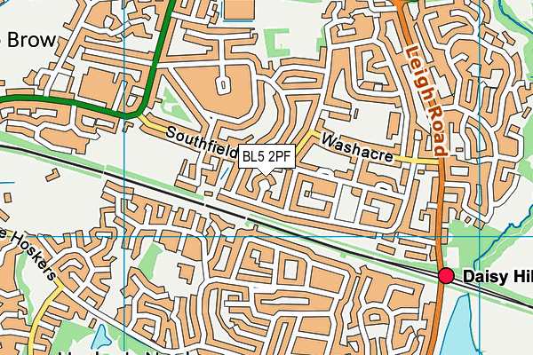 BL5 2PF map - OS VectorMap District (Ordnance Survey)