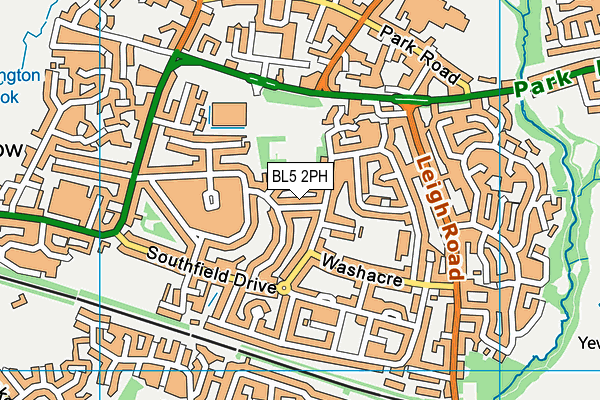 BL5 2PH map - OS VectorMap District (Ordnance Survey)
