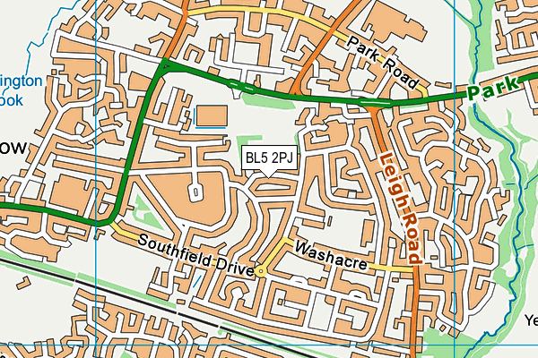 BL5 2PJ map - OS VectorMap District (Ordnance Survey)
