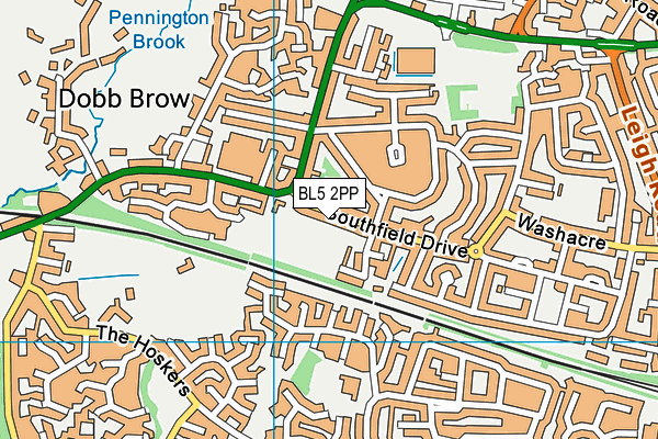 BL5 2PP map - OS VectorMap District (Ordnance Survey)