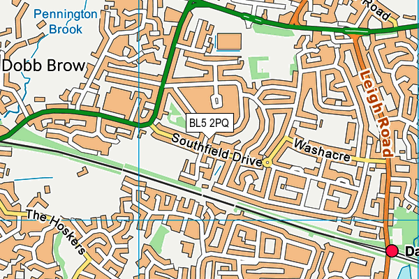 BL5 2PQ map - OS VectorMap District (Ordnance Survey)