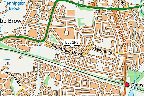 BL5 2PS map - OS VectorMap District (Ordnance Survey)