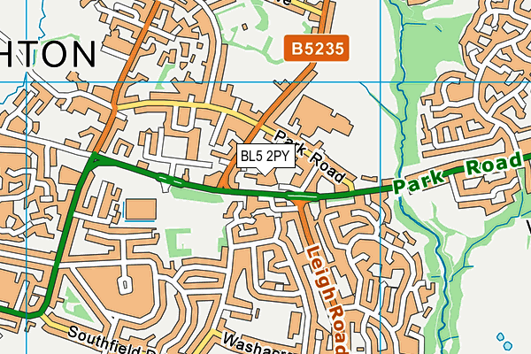 BL5 2PY map - OS VectorMap District (Ordnance Survey)