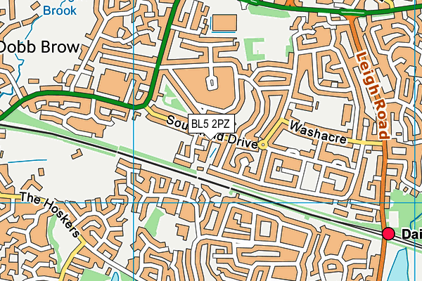 BL5 2PZ map - OS VectorMap District (Ordnance Survey)
