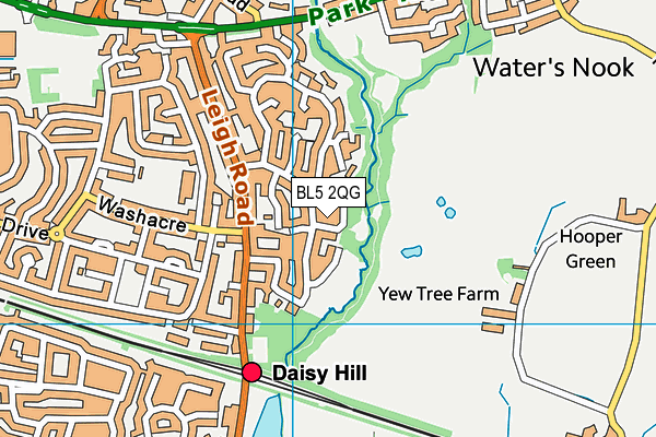 BL5 2QG map - OS VectorMap District (Ordnance Survey)