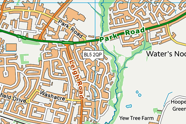 BL5 2QP map - OS VectorMap District (Ordnance Survey)