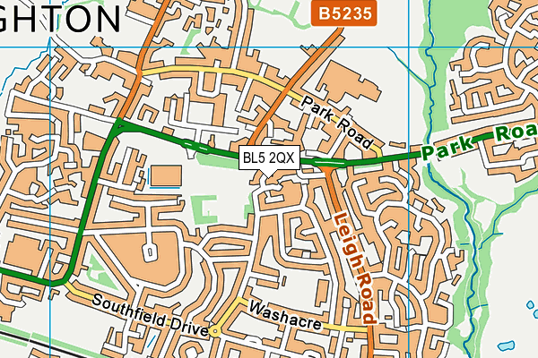 BL5 2QX map - OS VectorMap District (Ordnance Survey)