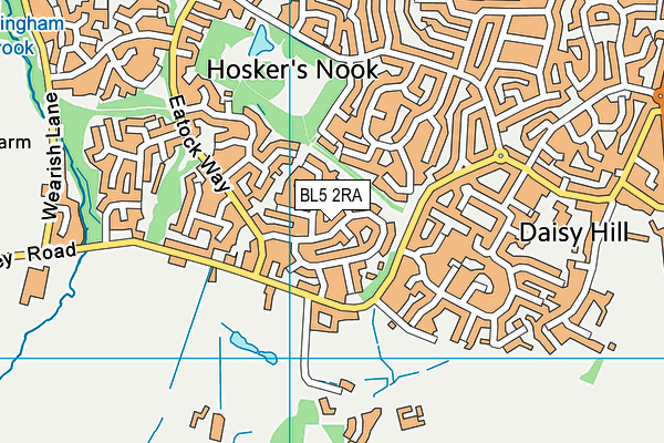 BL5 2RA map - OS VectorMap District (Ordnance Survey)