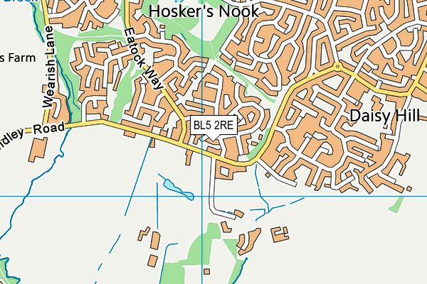 BL5 2RE map - OS VectorMap District (Ordnance Survey)
