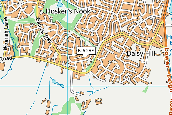 BL5 2RF map - OS VectorMap District (Ordnance Survey)
