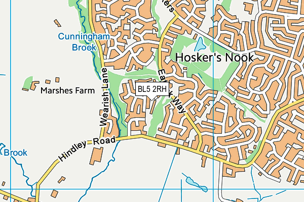 BL5 2RH map - OS VectorMap District (Ordnance Survey)