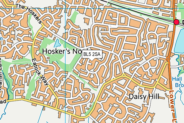 BL5 2SA map - OS VectorMap District (Ordnance Survey)