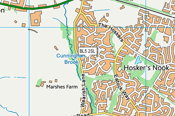 BL5 2SL map - OS VectorMap District (Ordnance Survey)