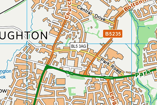 BL5 3AG map - OS VectorMap District (Ordnance Survey)