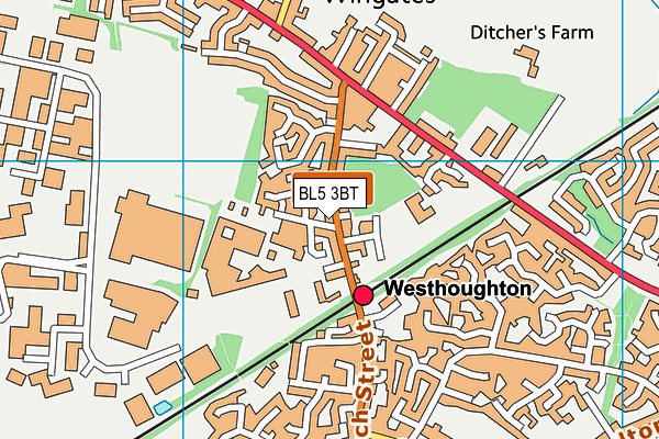BL5 3BT map - OS VectorMap District (Ordnance Survey)