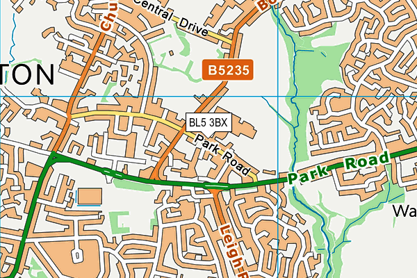 BL5 3BX map - OS VectorMap District (Ordnance Survey)