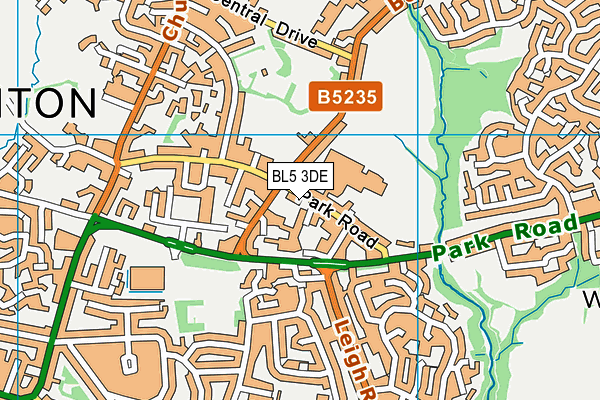 BL5 3DE map - OS VectorMap District (Ordnance Survey)