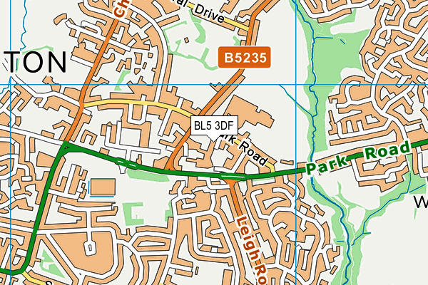 BL5 3DF map - OS VectorMap District (Ordnance Survey)