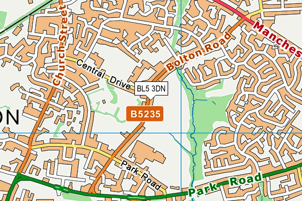 BL5 3DN map - OS VectorMap District (Ordnance Survey)