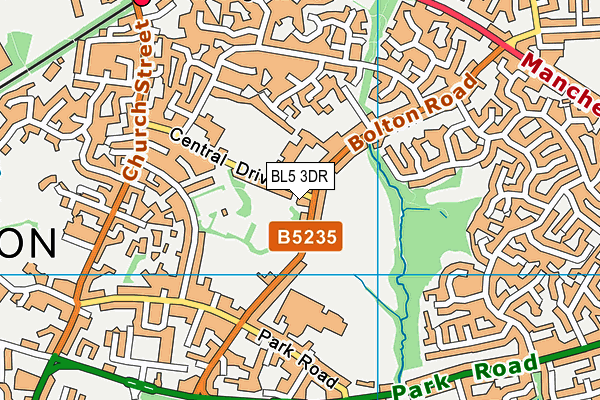 BL5 3DR map - OS VectorMap District (Ordnance Survey)