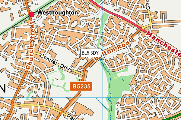 BL5 3DY map - OS VectorMap District (Ordnance Survey)