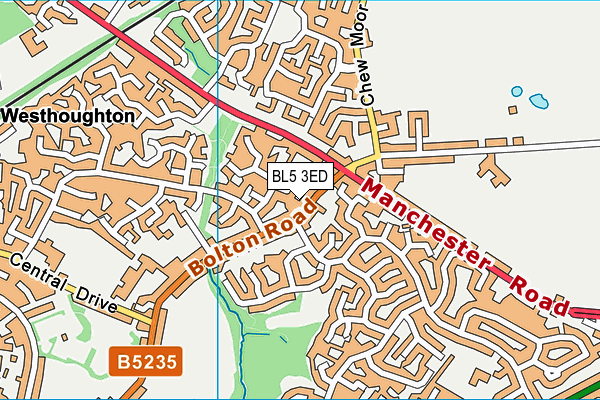 BL5 3ED map - OS VectorMap District (Ordnance Survey)