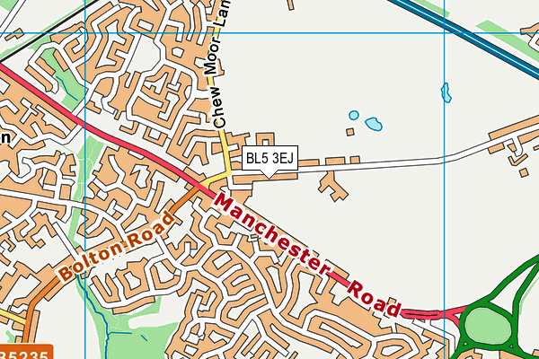 BL5 3EJ map - OS VectorMap District (Ordnance Survey)