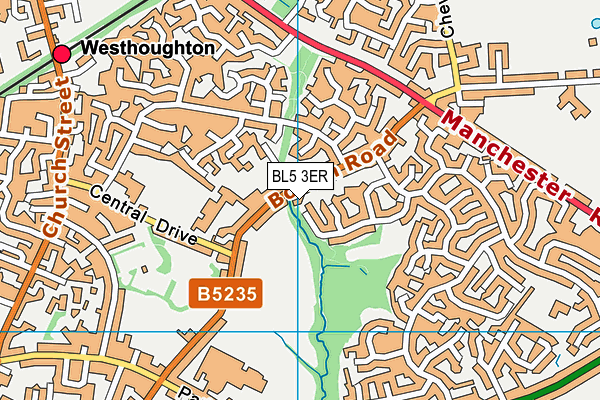 BL5 3ER map - OS VectorMap District (Ordnance Survey)