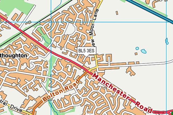 BL5 3ES map - OS VectorMap District (Ordnance Survey)