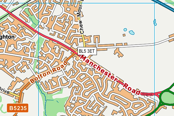 BL5 3ET map - OS VectorMap District (Ordnance Survey)