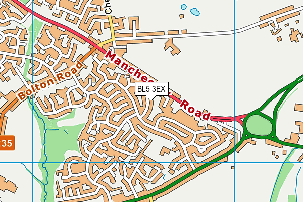 BL5 3EX map - OS VectorMap District (Ordnance Survey)