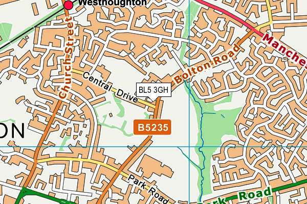 BL5 3GH map - OS VectorMap District (Ordnance Survey)