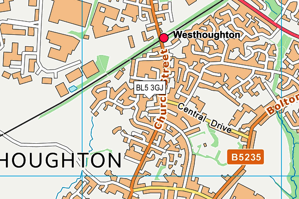 BL5 3GJ map - OS VectorMap District (Ordnance Survey)
