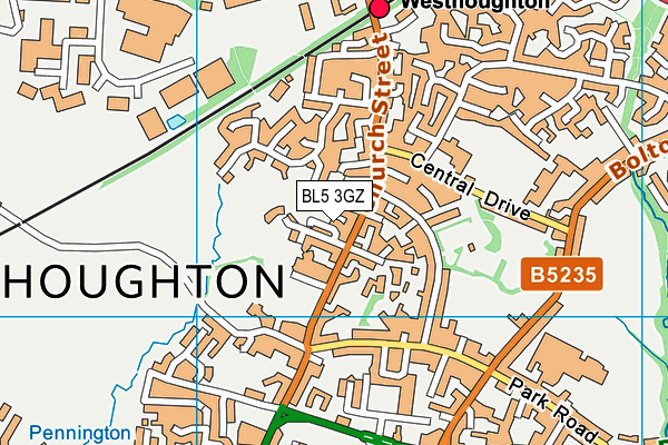 BL5 3GZ map - OS VectorMap District (Ordnance Survey)