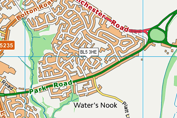 BL5 3HE map - OS VectorMap District (Ordnance Survey)