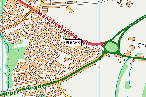 BL5 3HR map - OS VectorMap District (Ordnance Survey)