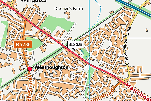 BL5 3JB map - OS VectorMap District (Ordnance Survey)
