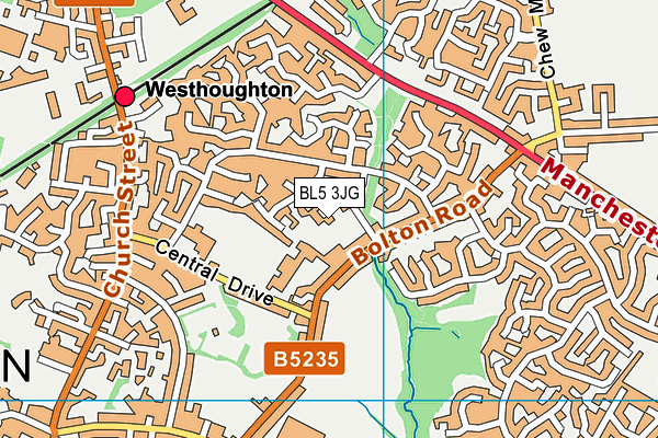 BL5 3JG map - OS VectorMap District (Ordnance Survey)