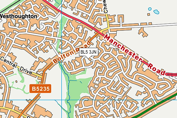 BL5 3JN map - OS VectorMap District (Ordnance Survey)