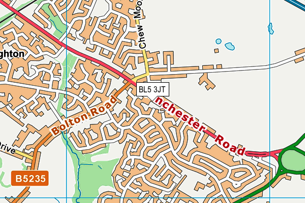 BL5 3JT map - OS VectorMap District (Ordnance Survey)