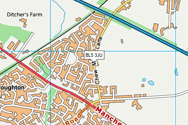 BL5 3JU map - OS VectorMap District (Ordnance Survey)