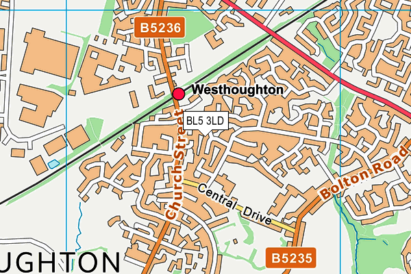 BL5 3LD map - OS VectorMap District (Ordnance Survey)