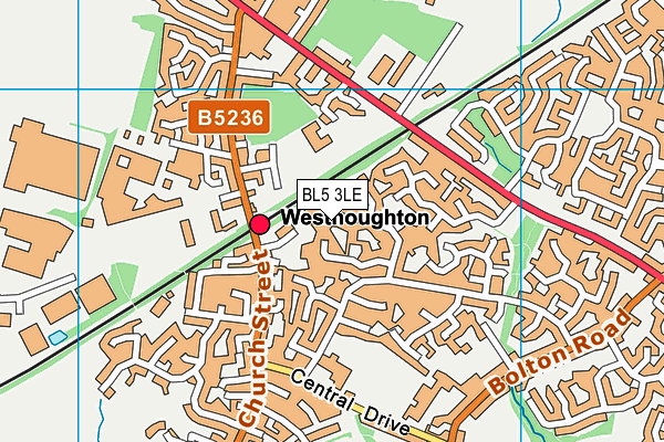 BL5 3LE map - OS VectorMap District (Ordnance Survey)